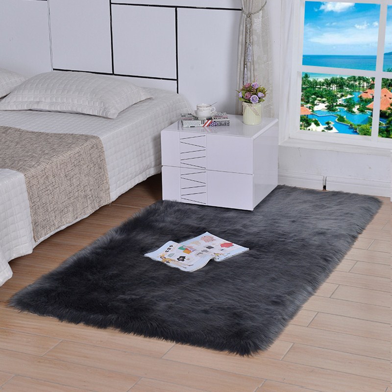 

Winter new imitation wool rug living room bedroom soft plush bedside mat coffee table sofa plush carpet decoration home rug, 05