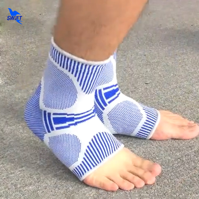 

1 Pair Ankle Brace Compression Support Sleeve Elastic Breathable for Recovery Joint Pain Basketball Sport Protector Socks, Blue