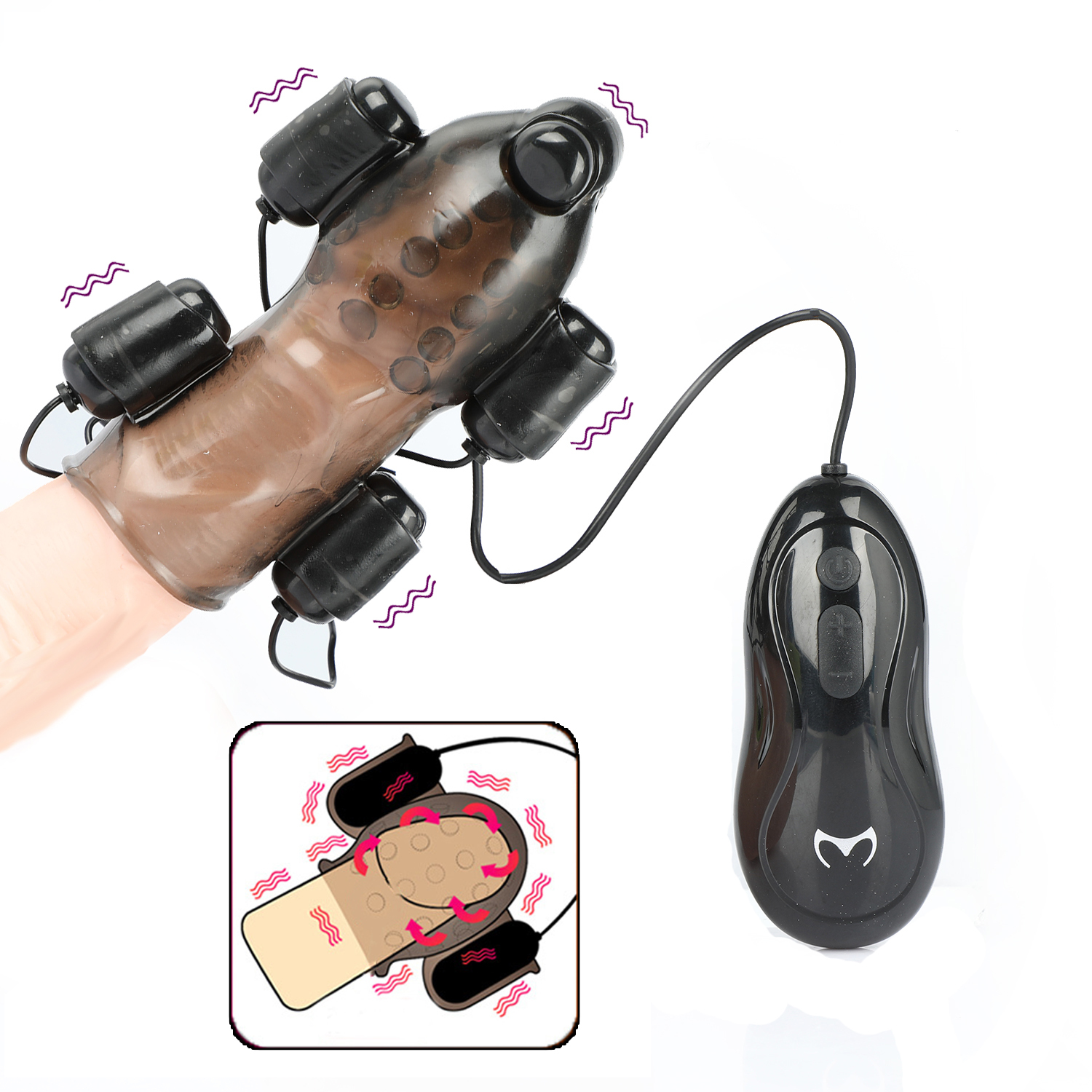 

5 Vibrating Men Penis Extender Glans Exerciser Sleeve Erectile Stimulate Vibrators Masturbators Bullet Vibrator Sex Toys for Man Y191220