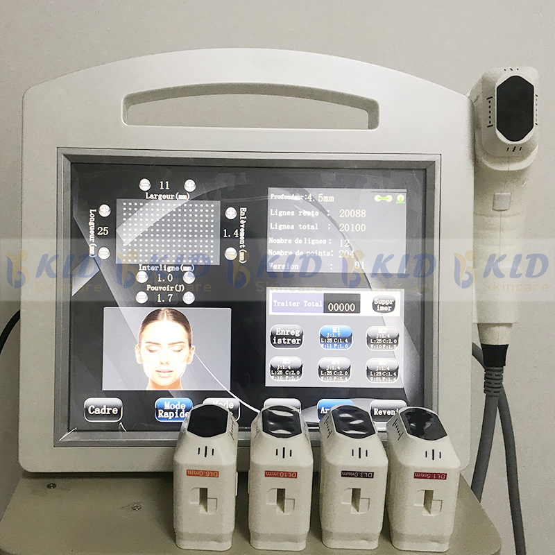 2022 HIFU 4D Gezicht Body Lift Rimpel Removal Breast Tienting Beauty Machine / Draagbare Hoge Intensiteit Gerichte Ultrasoneblank HIFU-apparaat