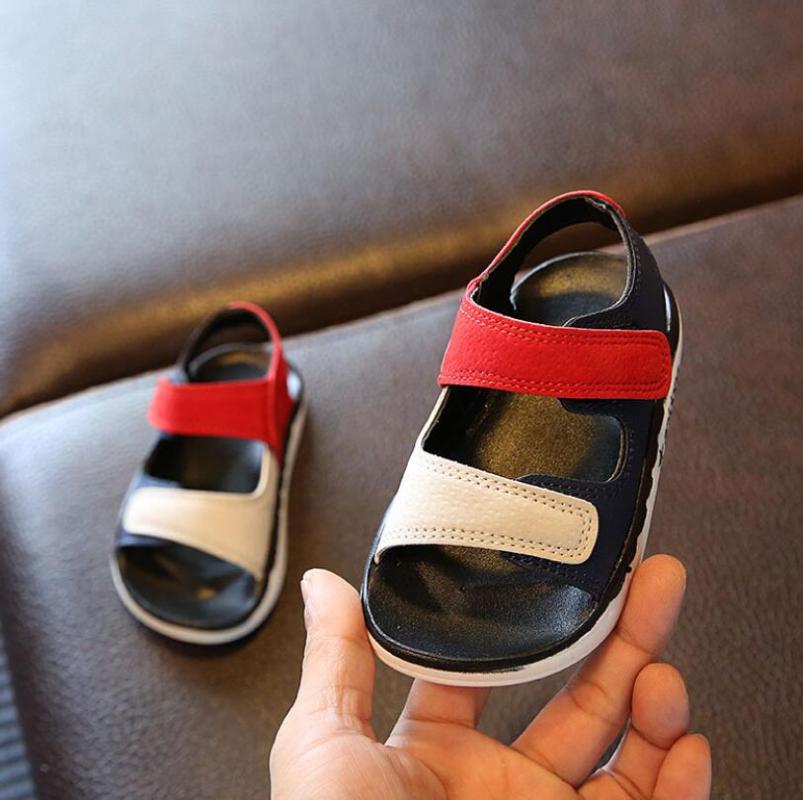 

2020 Summer Boys Leather Sandals for Girls Flat Children Beach Shoes Kids Sports Soft Non-slip Casual Toddler Sandals 1-10 years, Yellow