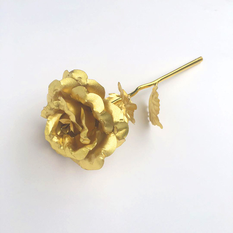 

24k gold foil rose simulation gold rose single crafts Valentine's Day gift 10PC/bag, Blue