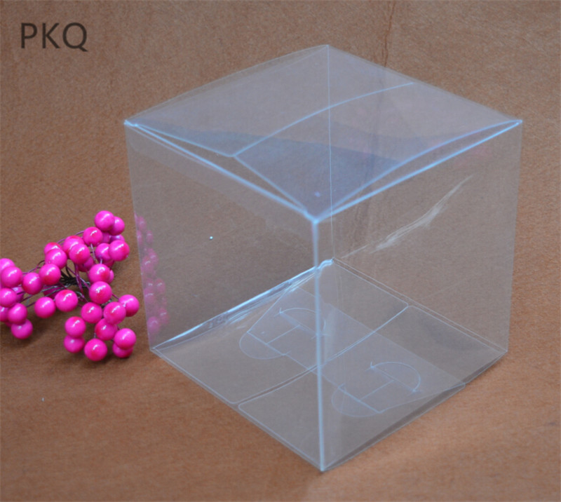 

10Pcs 8 sizes Large Clear PVC Box Christmas Party Gift Box Square Apple/Present Packaging Boxes Transparent Plastic Display