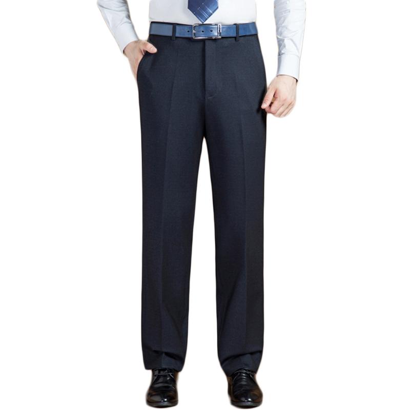 

2020 New Men's Stretch Suit Business Casual Comfortable Straight Pants Knitted Cotton Office Formal Wear, 521