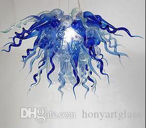 Free Shipping 110v/120v LED Bulbs New Style Hand Blown Murano Blown Glass Art Blue Fancy Lamp-image-524889879