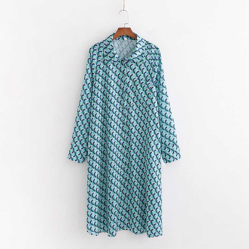 

Loose Women Dress Spring 2020 New Fashion Long Sleeve Modern Lady Long Dresses, As photo