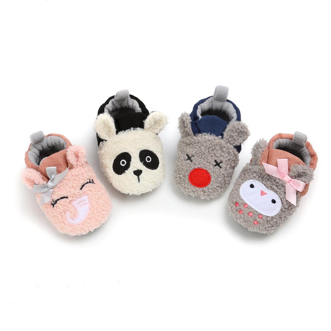 Beb/é antideslizante botines reci/én nacido beb/é suave punto invierno c/álido cuna zapatos ni/ño piso calcetines