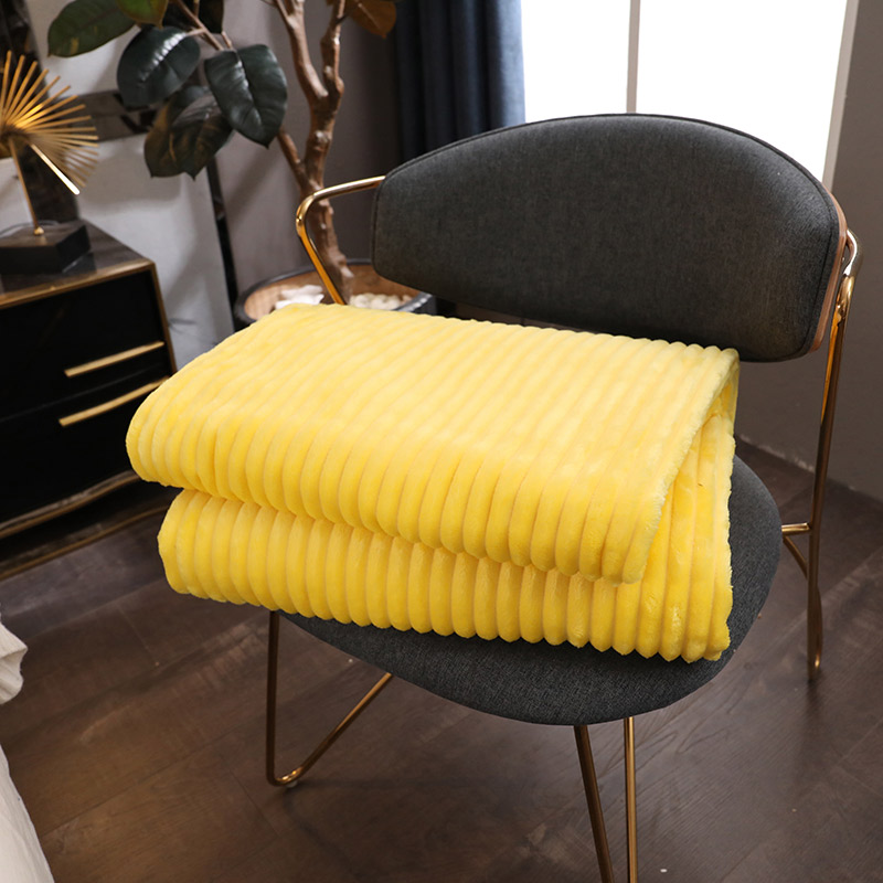

2020 new Magic fleece throw Blanket stripe soft fleece coral bed cover velvet bedspread picnic travel blanket grey modern style