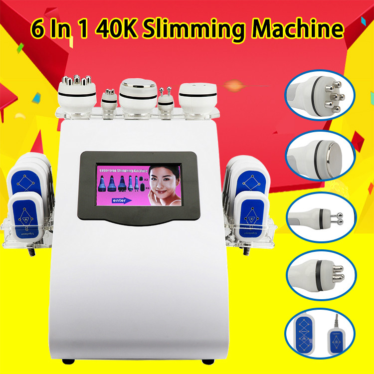 NEWEST 6 IN 1 Effective strong 40K ultrasonic cavitation body sculpting slimming vacuum RF skin firm body lift red photon machine CE/DHL