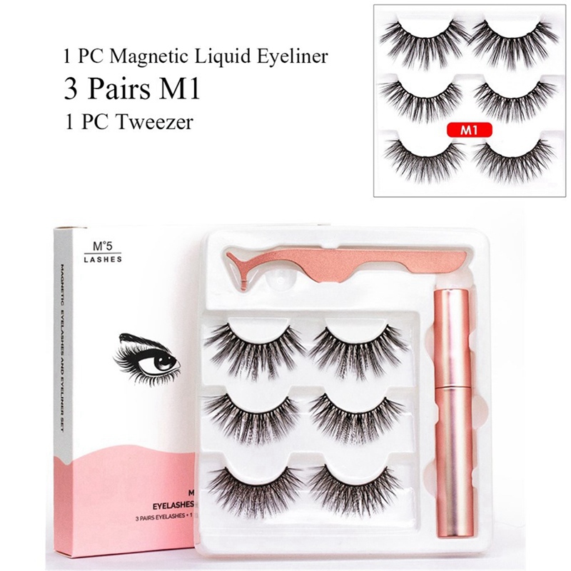 

New Magnetic Eyeliner Liquid Eyeashes Kit Waterproof Long Lasting Eyeliner False Eyelashes Makeup Kits, A2