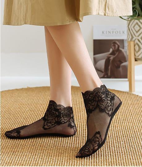 Chaussettes hommes Mode Underwearh Femmes Sexy Dentelle Sock Boat Ultra Thin Designer Summer Low Top Respirant Stealt