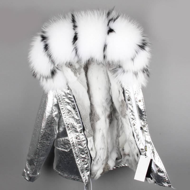 

OFTBUY 2020 parka silver winter jacket women real fur coat big natural raccoon fur collar hooded rabbit fur parkas warm thick
