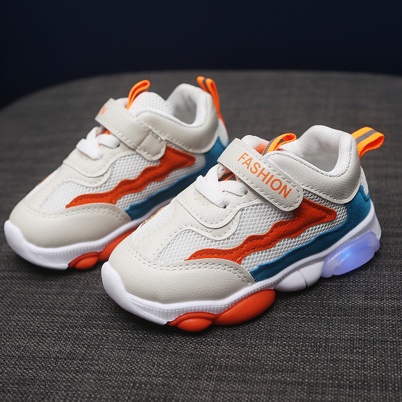 

2020 New Baby Sneakers Fashion Children Flat Shoes Infant Kids Baby Girls Boys Solid Comfortable Air Mesh Running Sneakers Shoes, Red