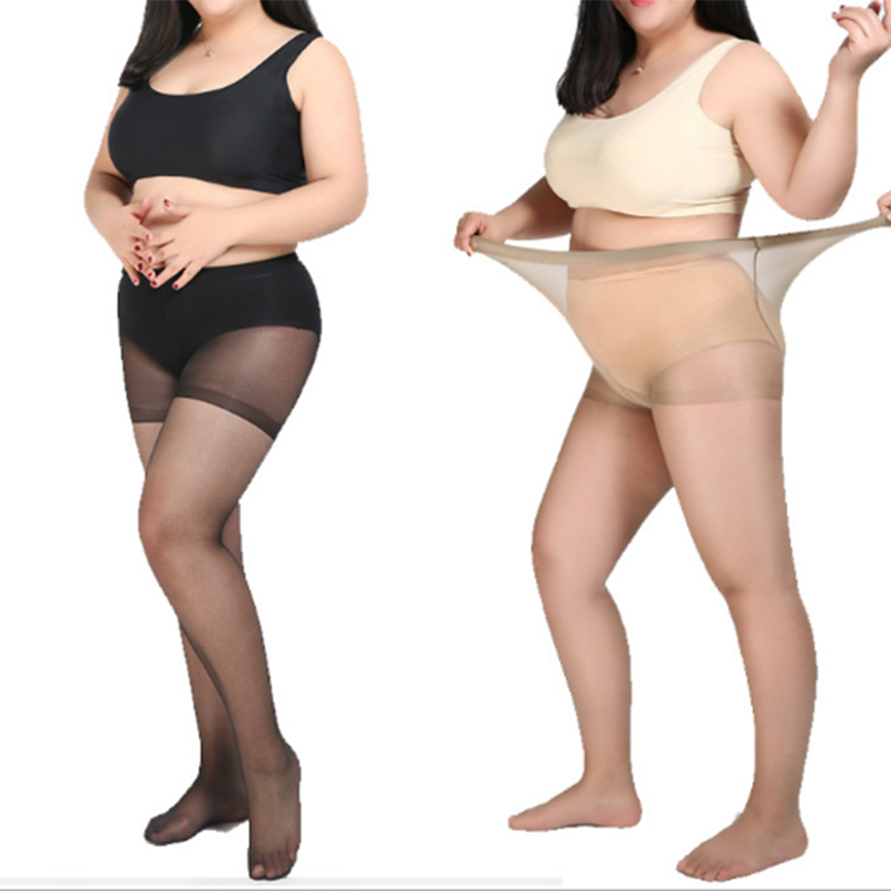 

New 15D High Stretch Stock Pantyhose Plus Fertilizer To Increase Long Double-sided Plus Size Socks Black Nude Socks For Women