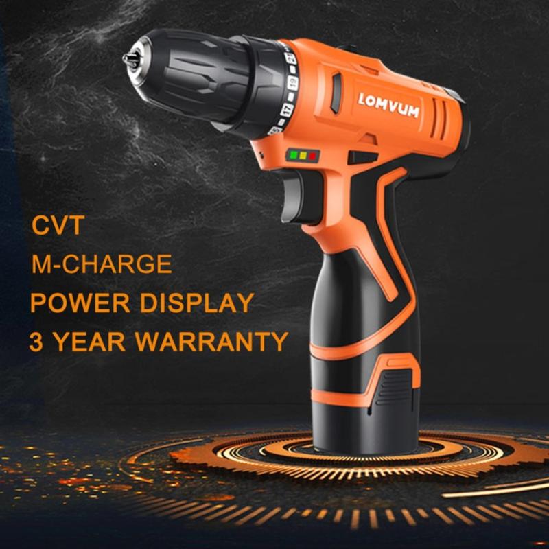

12V Double Speed Electric Drill Rechargeable Mini Cordless Handheld Screwdriver Drill