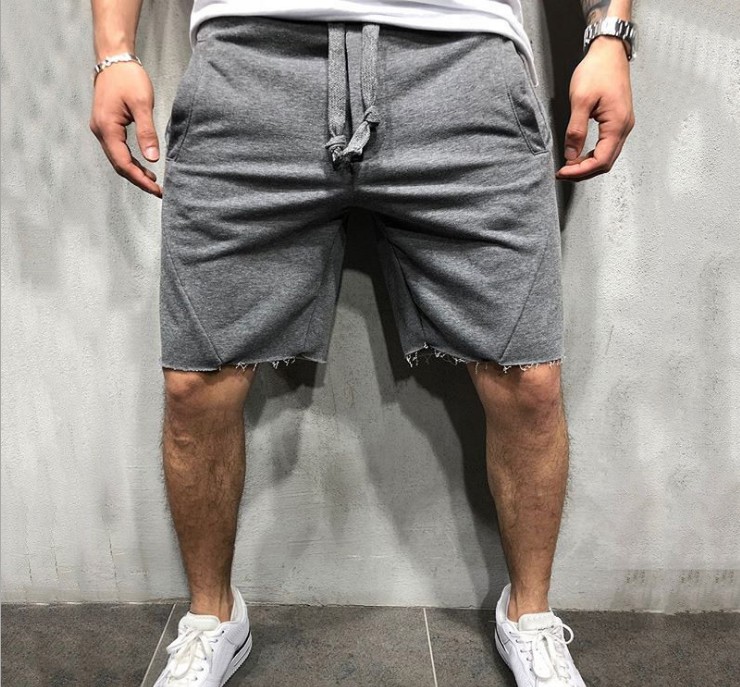 

New Summer High Quality Cotton Hip Hop Men Shorts Bodybuilding Fitness Sweat Shorts Jogger Casual Gyms Mens, Dark grey