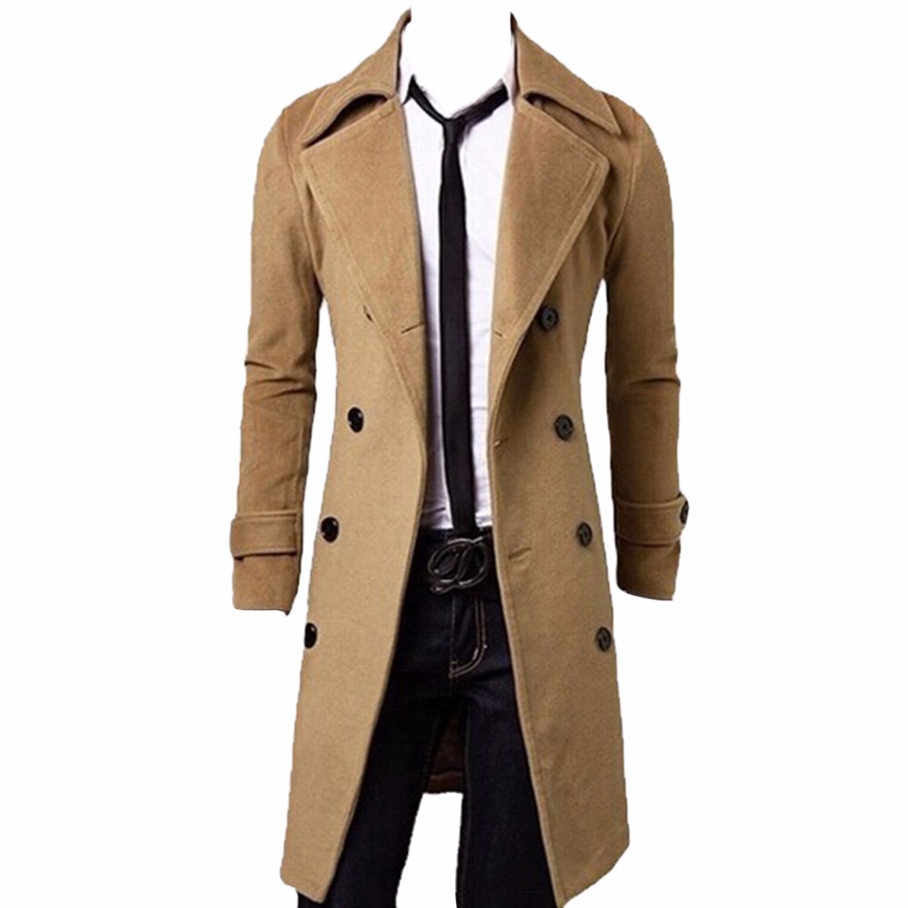 

Winter Wool Coat Men Slim Fit Jacket Mens Fashion Outerwear Warm Male Casual Jackets Overcoat Woolen Coat Plus Size 5XL, Black