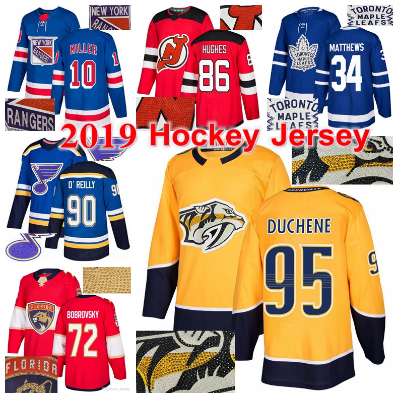 2019 Diamond Toronto maple leafs 34 Matthews 91 Tavares 16 Marner New York rangers 10 Artemi Panarin Nashville Predators Mens Hockey Jersey