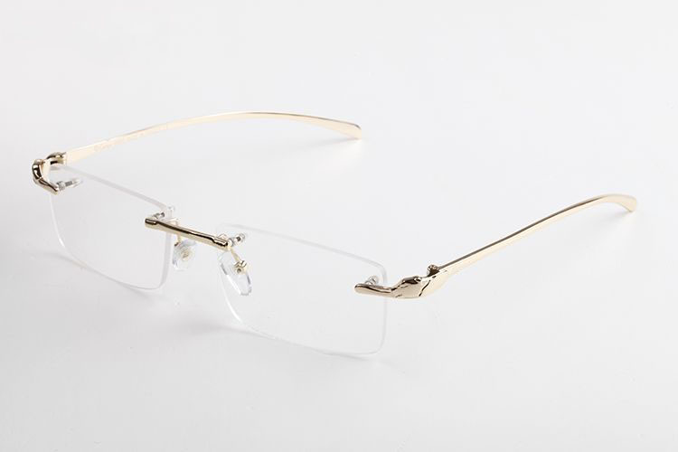

Fashion alloy leopard buffalo horn glasses optical glasses summer styles mens designer sunglasses for men women clear lens with original box
