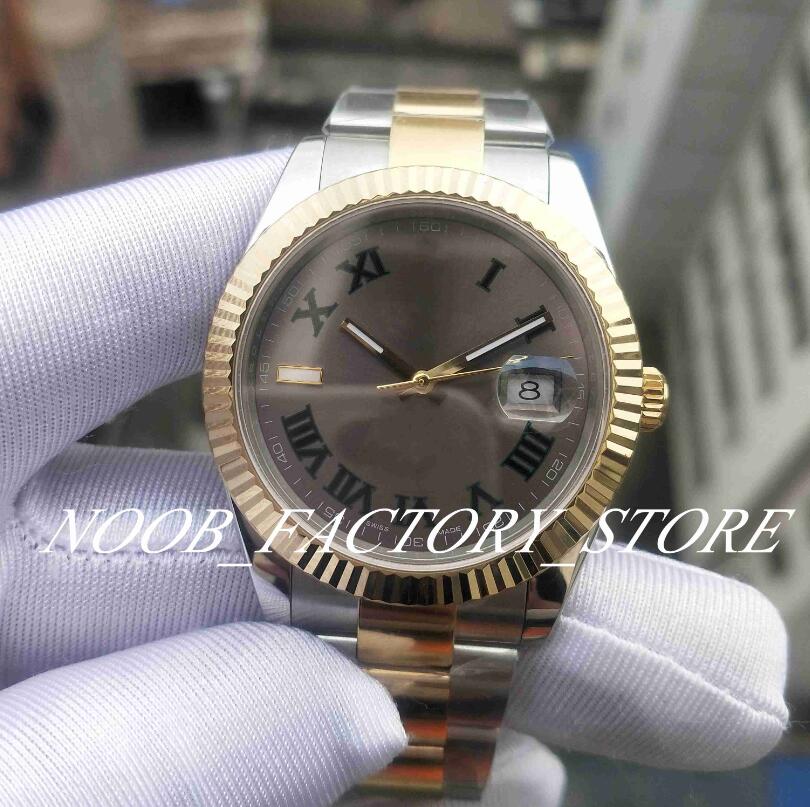 

Luxury BP Factory Green Rome 126333 Bicolor OYSTER BRACELET DATE JUST 2813 Automatic Movement Grey Dial Sapphire Glass 41mm Mens Watch, 01