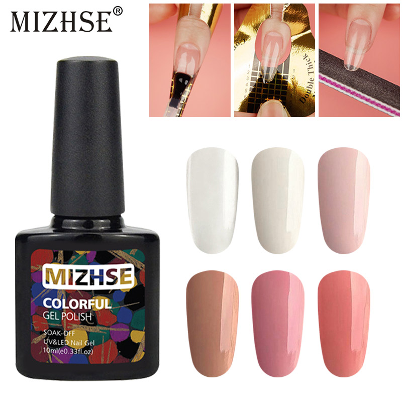 

MIZHSE 10ml Crystal Extend Nail Gel Set Soak Off UV Lamp Nail Art Gel Lacquer Acrylic Builder UV Tips Extension, 003