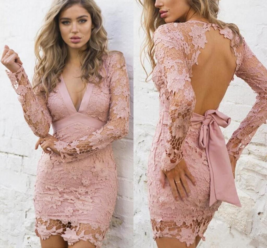 pink blush cocktail dress