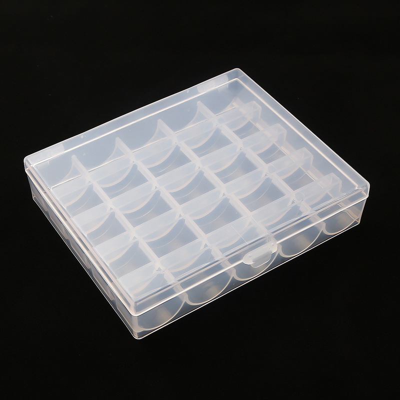 

Home Sewing Accessories Storage Case Box For Sewing 25 Bobbins Machine Spools 12x10cm
