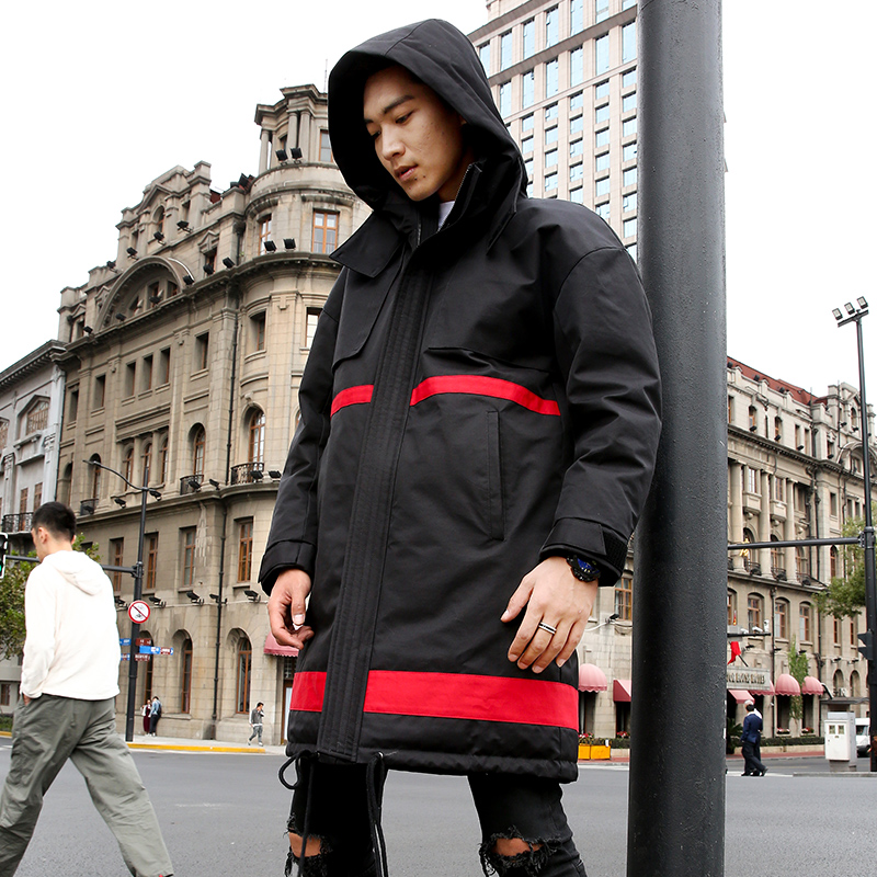 

Tcyeek Winter Jacket Men Thick Warm Fashion White Duck Down Coat Man Clothes 2019 Korean Streetwear Down Parka Coats Hiver 8839, Black