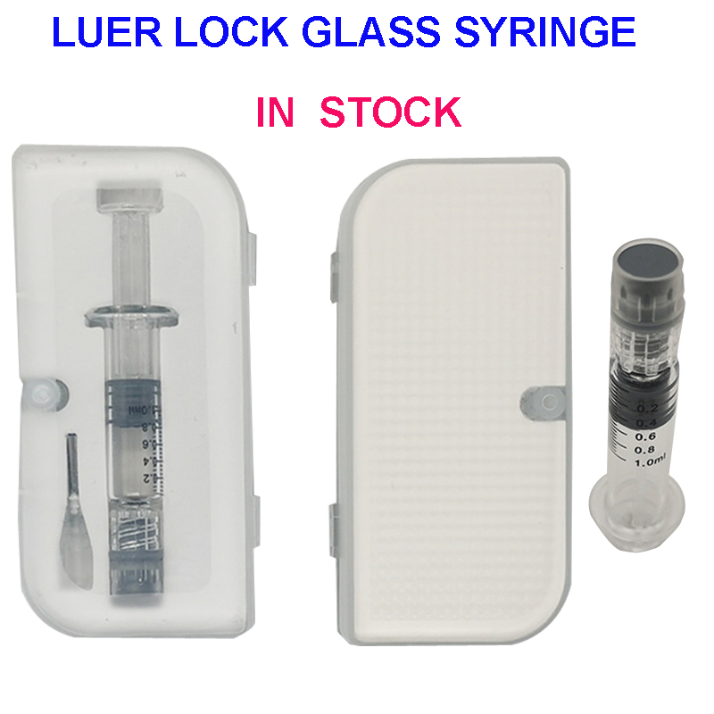 

Glass Syringe Luer Lock for Vape Cartridges Accessories 1ML Clear Syringes Oil Filling Tools with Measurement Mark Tip for Oil Vaporizer Pens