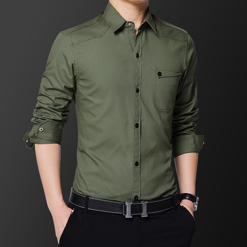 

ARCSINX Casual Male Shirt Plus Size 5XL 4XL 3XL Brand Long Sleeve Shirt Men Cotton Shirts Man Camisa social Masculina slim fit, Black