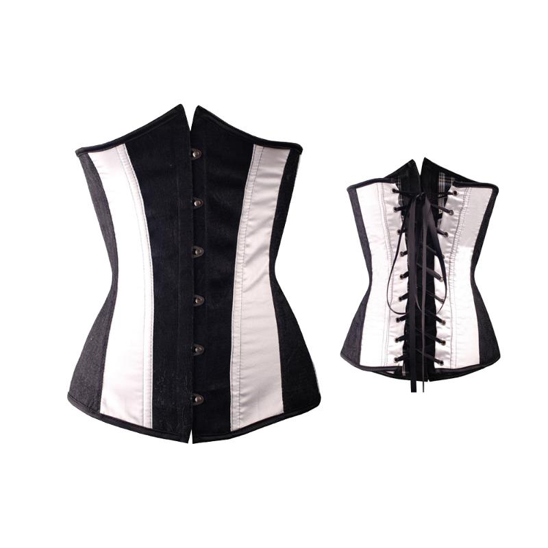 

Sexy Women Bustier White Black Corset Lace Up Gothic Lingerie Bustiers Top Underbust Body Shaper Waist Trainer