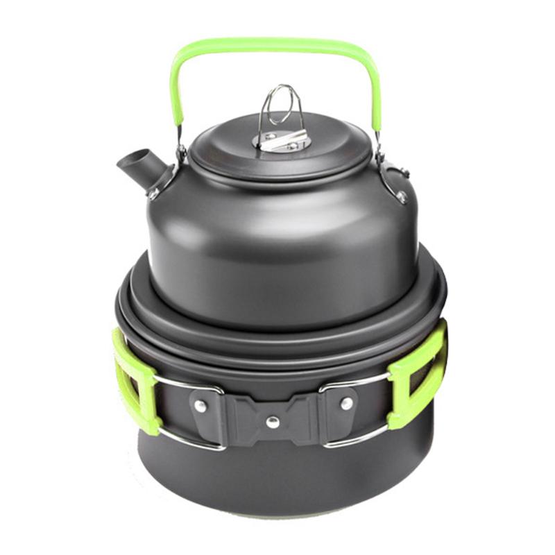 

Outdoor Picnic Camping Cookware Set Ultra-Light Portable Water Kettle Pan Pot Sets Travel Hiking Aluminum Cooking Kits Utensils