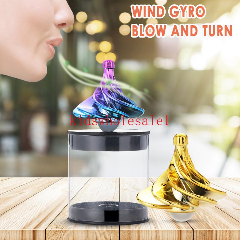 Toupie exquise et gyroscope /à vent pour enfants Spinning Top Gyro Fidget bureau d/écompression jouet nouvel an cadeau