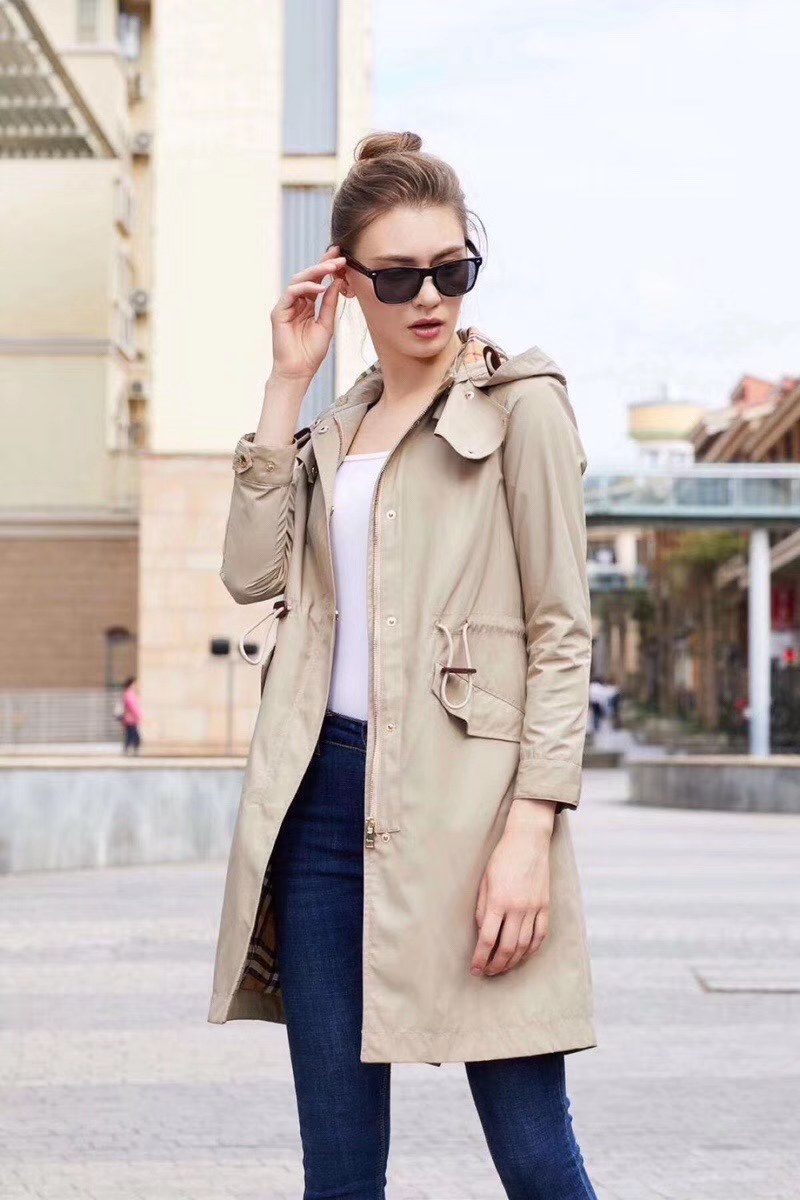 Women's Trench Coats Long classic Windbreaker Waterproof British New high-end English style autumn Winter Gabadian Solid color Casual Size Coat