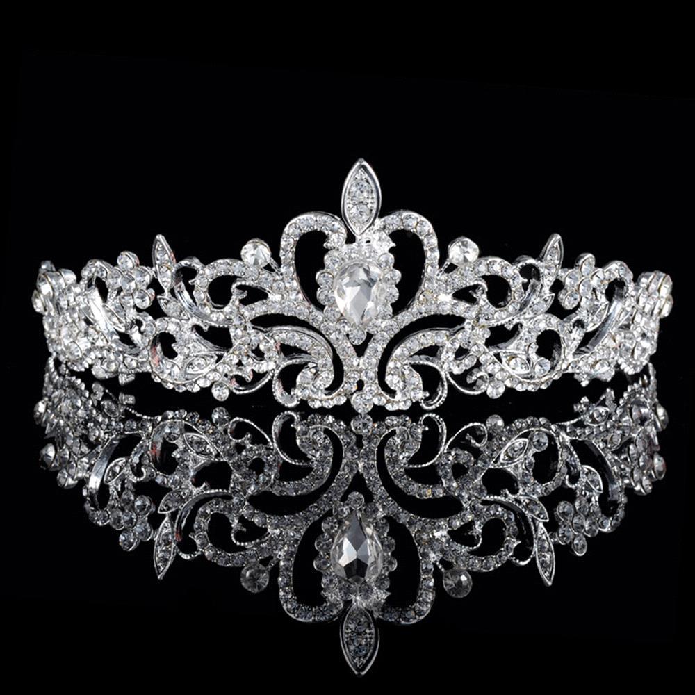 

Beaded Crystals Wedding Crowns Bridal Jewelry Headband Hair Crown Wedding Accessories Party Tiara Cheap Free Shipping 2019 CPA1877, Silver