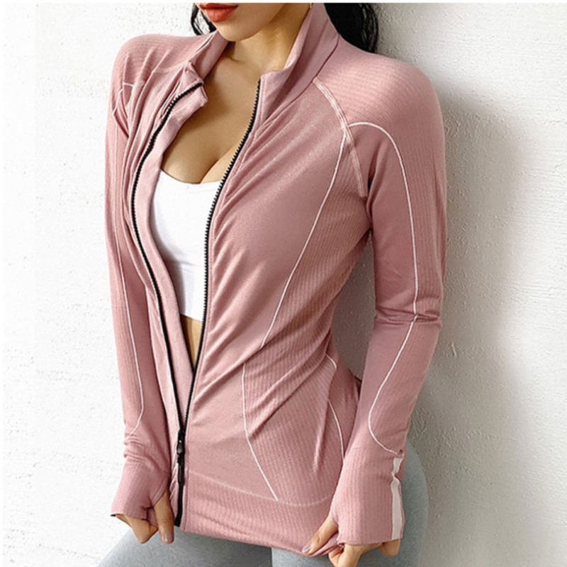 

2020 New Women Chill Out Fleece Full-Zip Hoodie Stand Collar Sport Jacket Casual Lightweight Zip-up Tops Coat Running Trackshirt, Gray