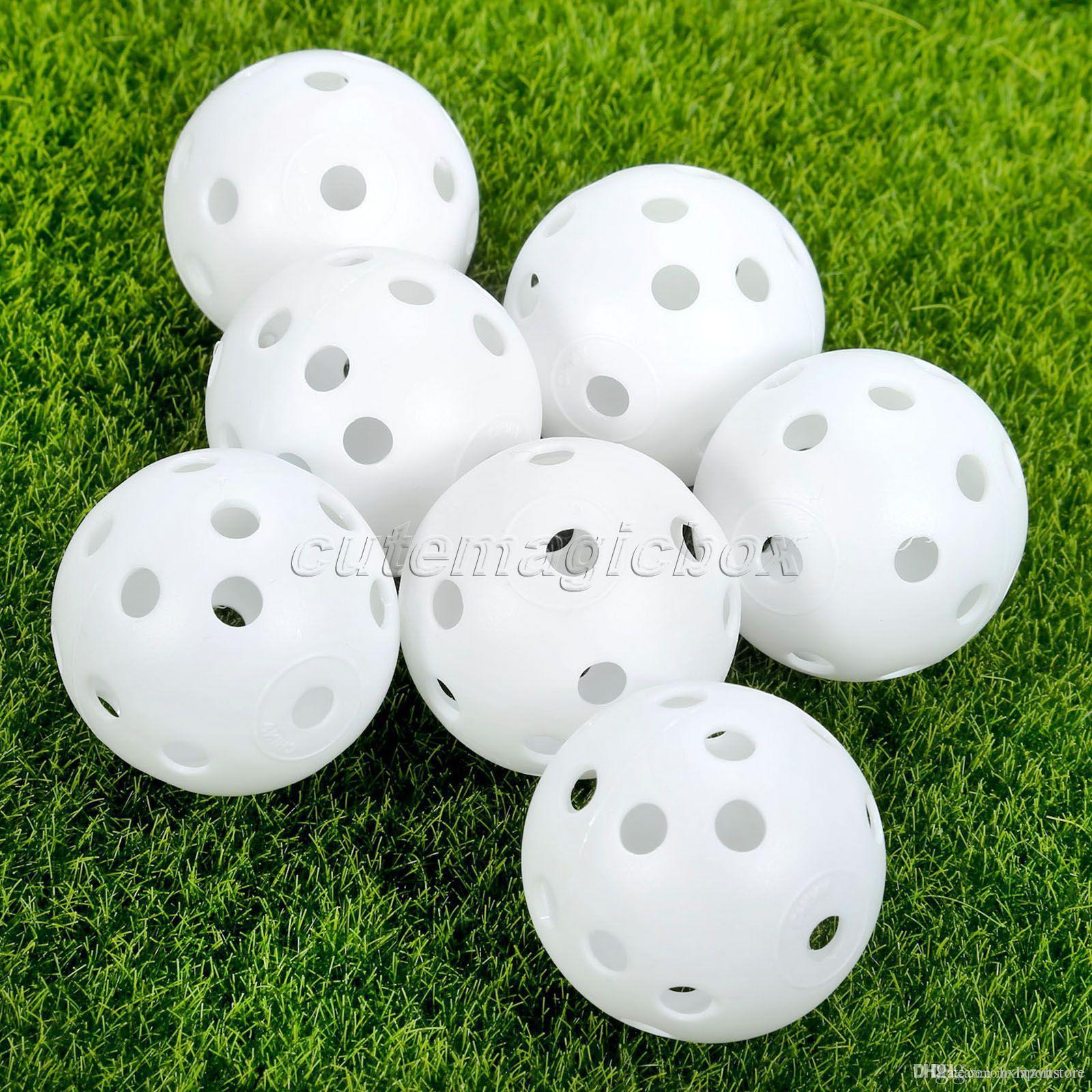 

Whole White 100PcsPack Plastic Whiffle Airflow Hollow Golf Balls Practice Golf Balls Training Sports Golf Accessories Aids T