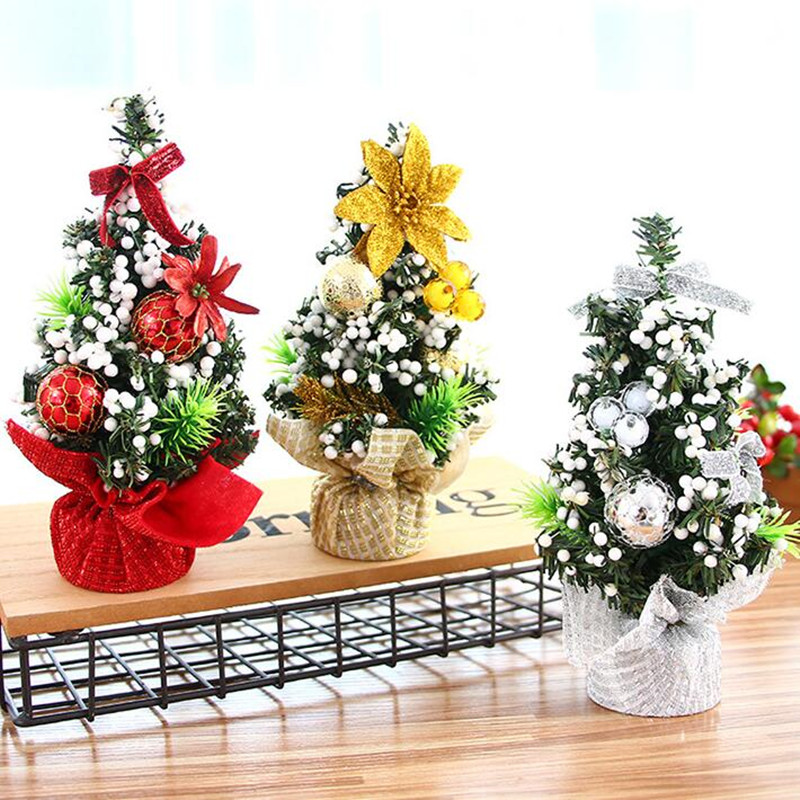 

Home-Decor 20cm Mini Christmas Trees Decorations Merry Christmas Tree Bedroom Desk Decoration Tree Desktop Ornament