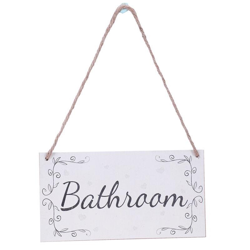 

Bathroom - Handmade French Shabby Chic Style Wooden Home Decor Door Sign / Plaque