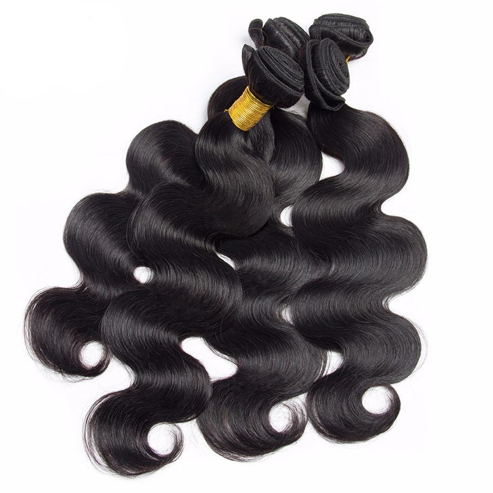 

Wholesale - Brazilian Hair body Wave 12-28inch Double Weft Extensions Remy Unprocessed Virgin Hair Wave Natural Color 80g/pc free shipping