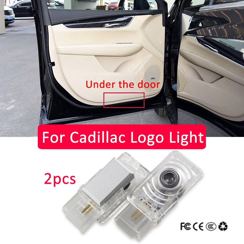 

2pcs For XT5 ATS 2020 Led Car Door Laser Projector Light styling V emblem light Ghost Shadow Lamp Accessories