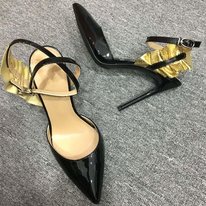 

Hot Sale-10CM Fashion Shoes Summer Women Sandals Peep Toe Sexy High Heels European American 2019, Black