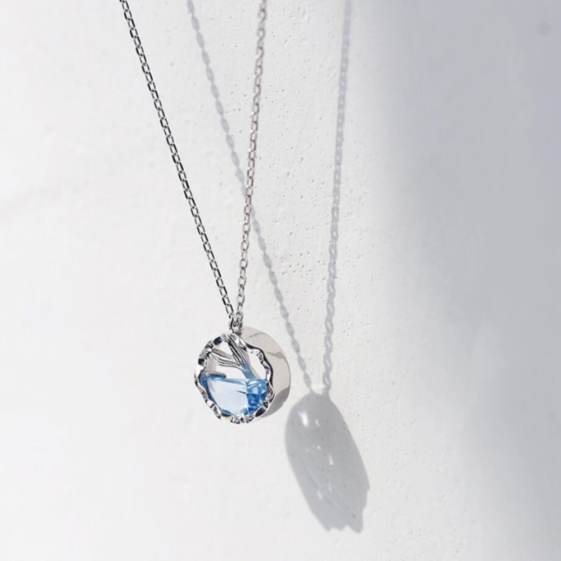 

Chain Student Simple Creativity Fresh 925 Sterling Silver Temperament Female Necklace