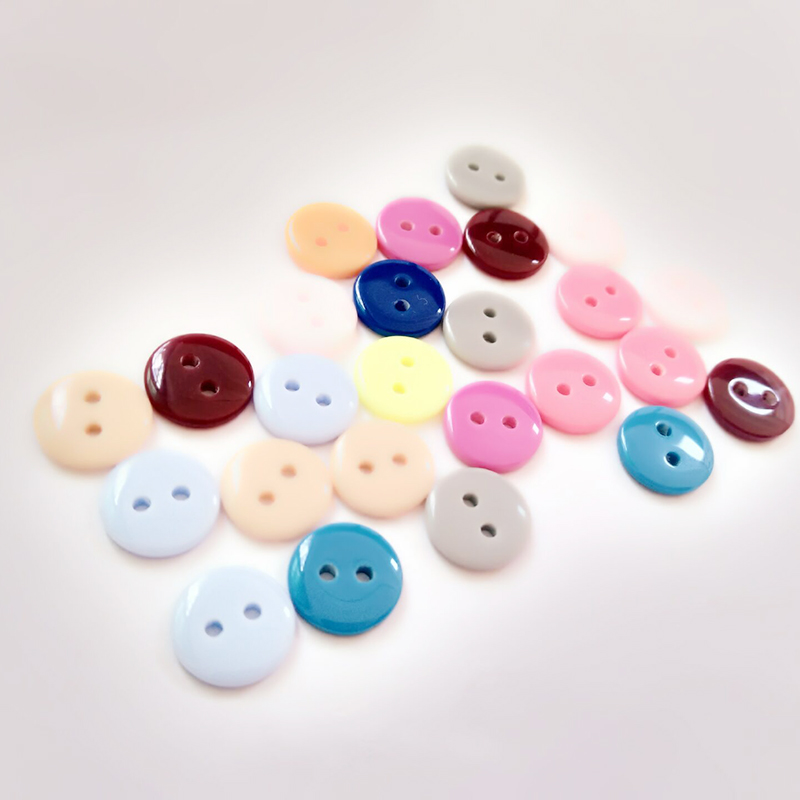 

200pcs /lot 25mm high quality round flatback 2 holes solid small color resin buttons sewing on shirt eco-friendly clothing handmade buttons