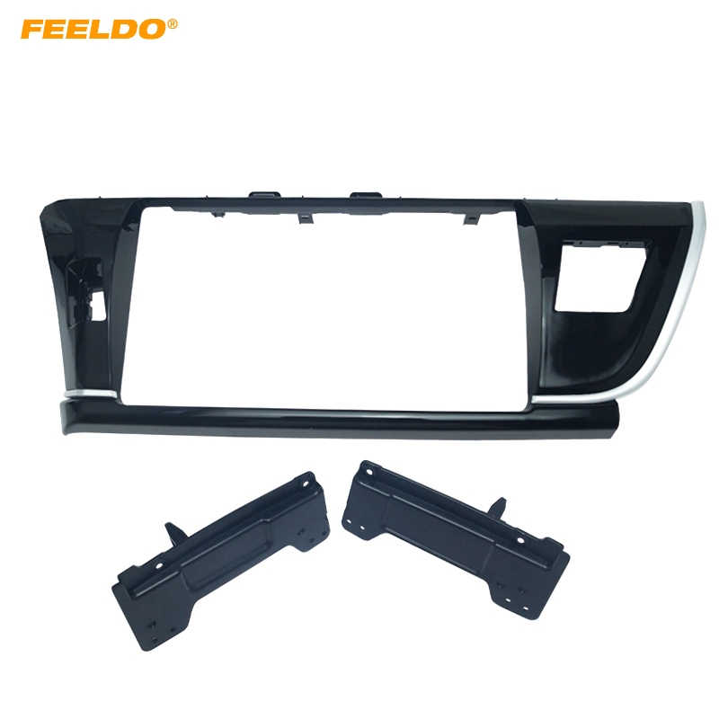 

FEELDO Car 2Din 10.1" Radio Fascia Frame Adapter For Toyota Corolla Altis (LHD) Stereo Panel Dash Installation Frame Kit #6274