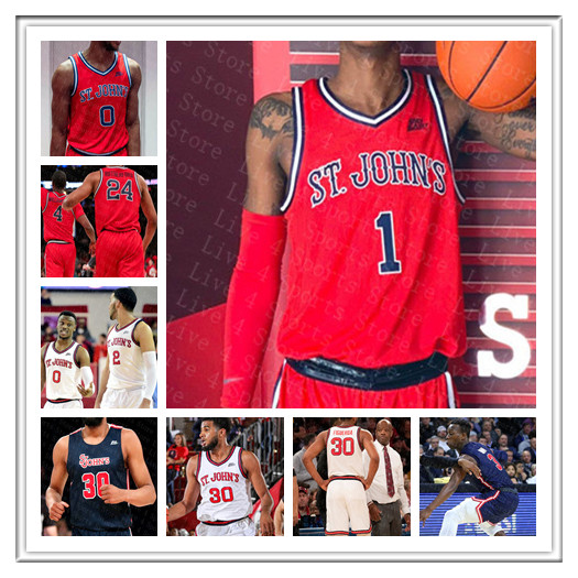 

2021 Ncaa Basketball St. John's Red Storm College Jersey Chris Mullin LJ Figueroa Rasheem Dunn Mustapha Heron Julian Champagnie Custom 4XL, White
