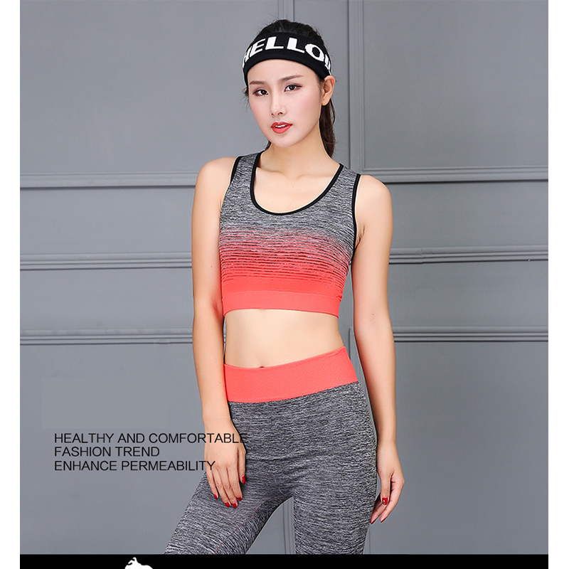 

Seamless Gradient Sports Bra + Leggings Set Workout Clothing Women for Yoga Outfits Gym Sportswear Female Fitness Suits, Light green