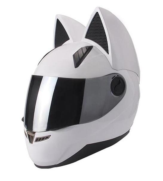 

NITRINOS cat ear motorcycle helmet cross-country man and woman racing helmet four seasons anti-fog all-over cat ear helmet, Multi