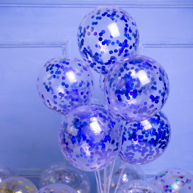 

50pcs/lot Transparent Sequin balloon 35cm birthday party decoration multicolor foil sequin balloon confetti balloon wedding decor