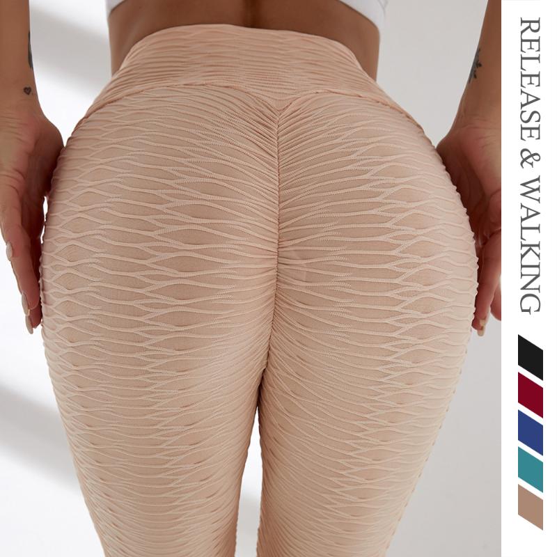 

R&W Women Anti-Cellulite Yoga Gym Sport Leggings Joggers Fitness Femme BuLift Elastic Yoga Pants Push Up Sports Wear Pants, Black